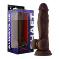 Shaft Model A: 9.5 in. Dual Density Silicone Dildo with Balls Mahogany by Shaft