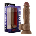 Shaft Model A: 9.5 in. Dual Density Silicone Dildo with Balls Oak by Shaft