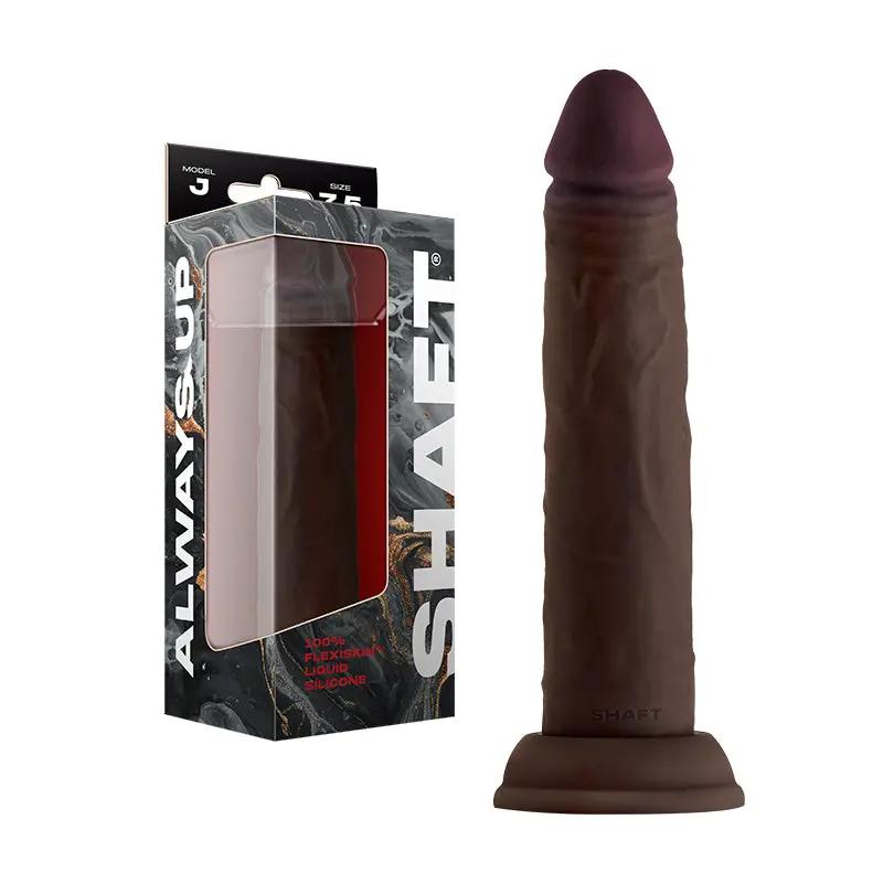 Shaft Model J: 7.5 in. Dual Density Silicone Dildo Mahogany by Shaft