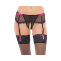 Rene Rofe Dream Of Me Crotchless Garter Thong Black S/M by Rene Rofe