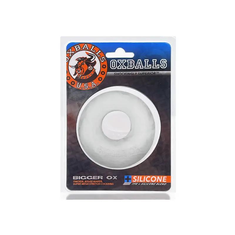 OxBalls Bigger Ox Thick Cockring Silicone TPR Clear Ice by Oxballs