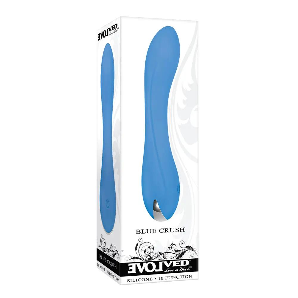 Evolved Blue Crush Rechargeable Silicone G-Spot Vibrator Blue by Evolved