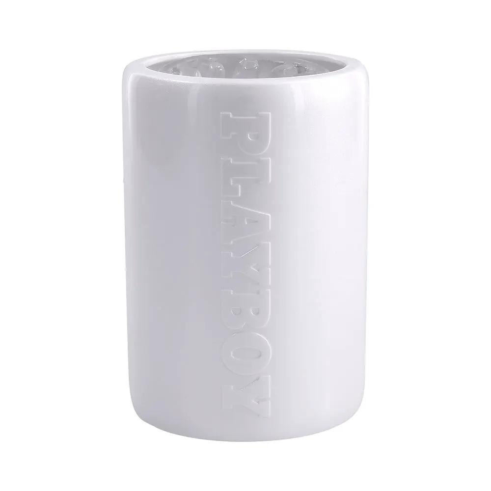 Playboy Spin Doctor Rechargeable Spinning Stroker TPE Sleeve White by Playboy