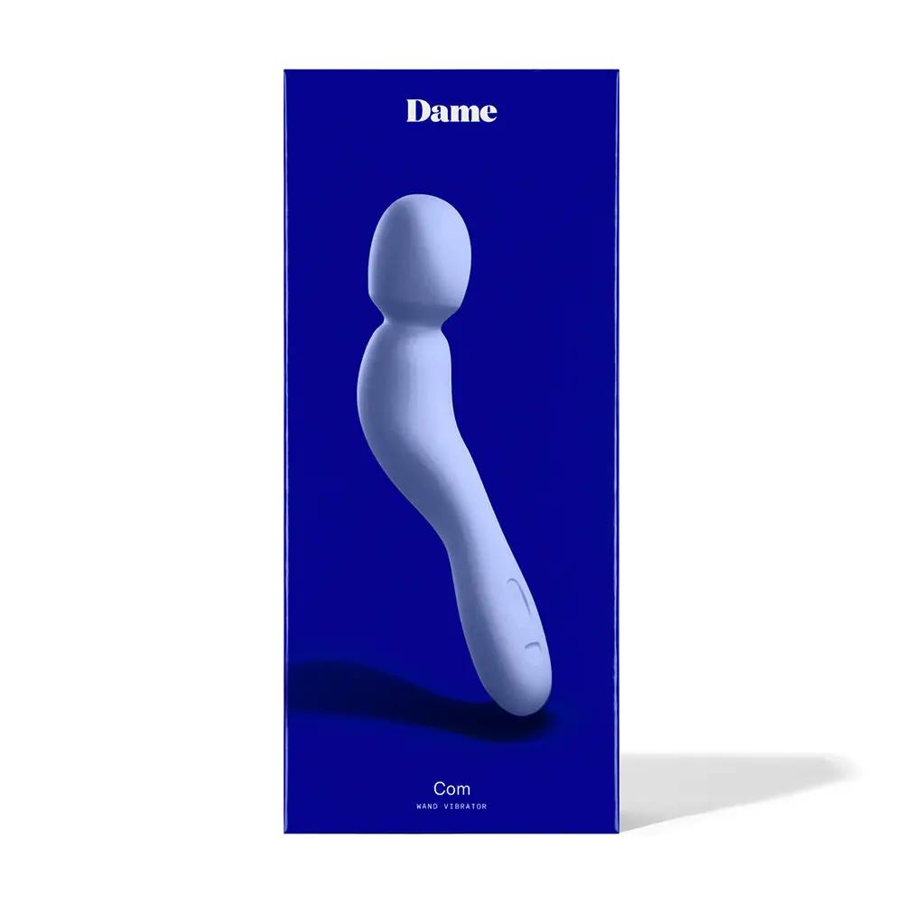Dame Com Rechargeable Silicone Wand Vibrator Periwinkle by Dame