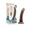 Dr. Skin Glide Realistic 7.5 in. Self-Lubricating Dildo Brown by Blush