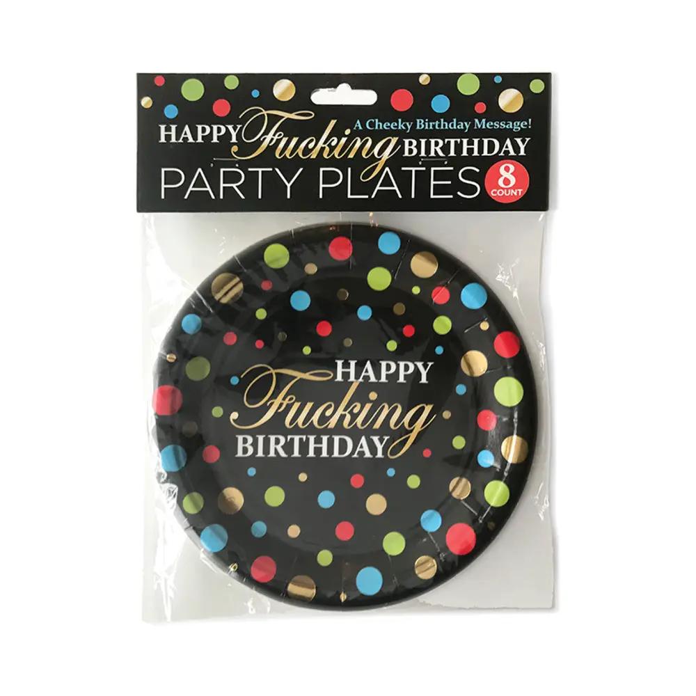 Happy Fucking Birthday Plates by Little Genie