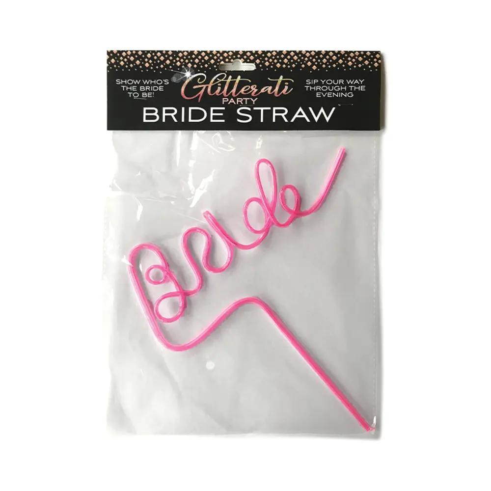 Glitterati Party Bride Straw Pink by Little Genie