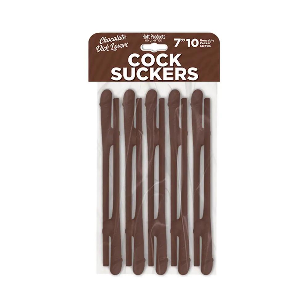 Skins Pecker Straws Chocolate Lovers (10-Pack) by Hott Products