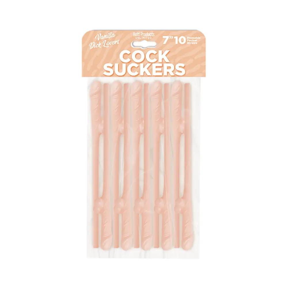 Skins Pecker Straws Vanilla Lovers (10-Pack) by Hott Products