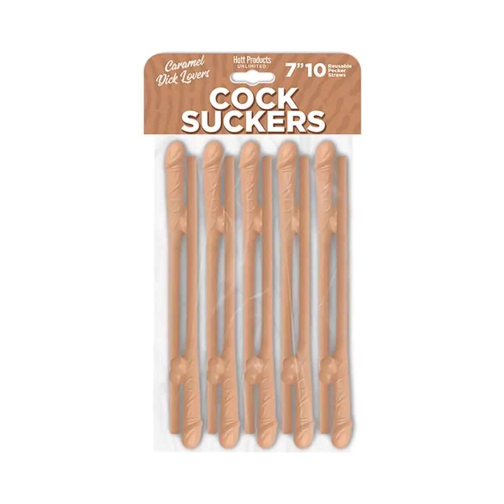 Skins Pecker Straws Caramel Lovers (10-Pack) by Hott Products