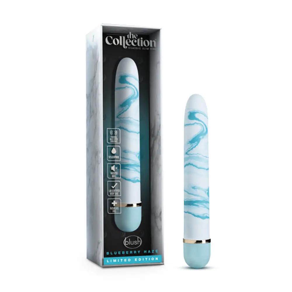 The Collection Blueberry Haze Slimline Vibrator Blue by Blush