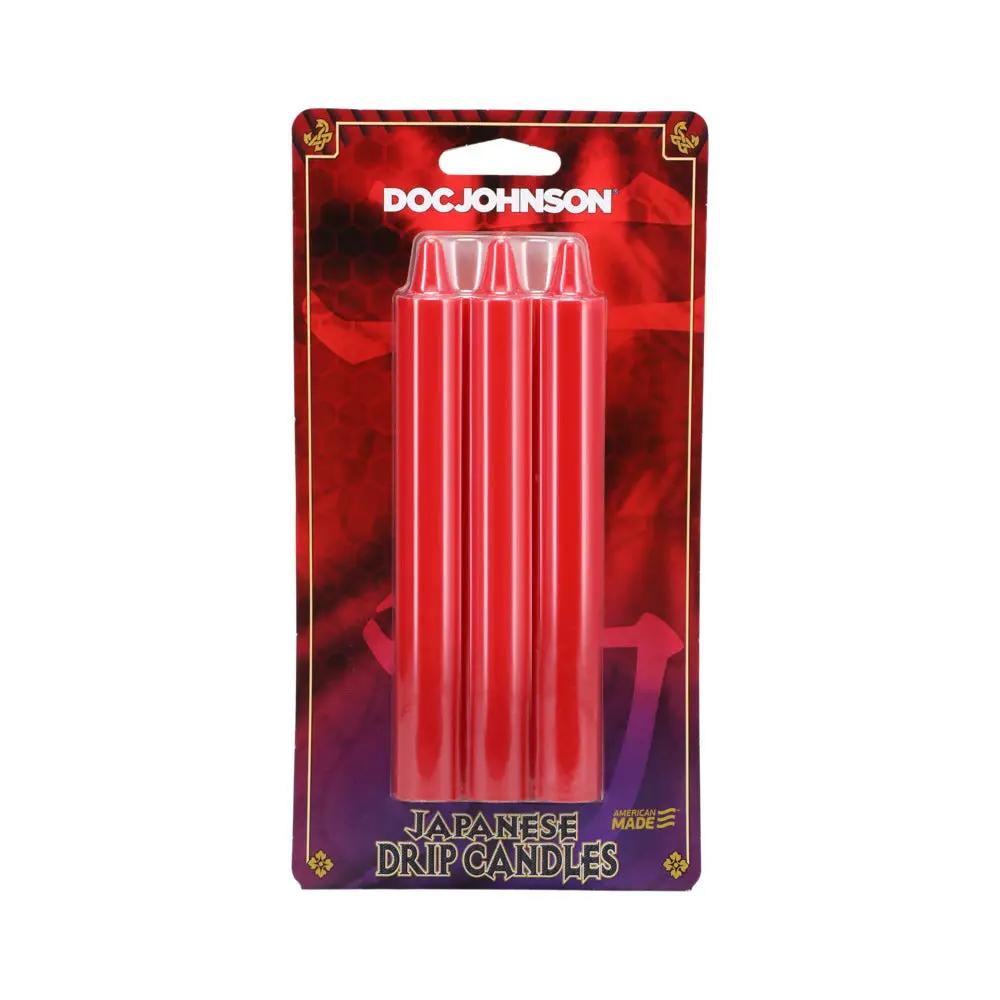 Japanese Drip Candles 3-Pack Red by Doc Johnson