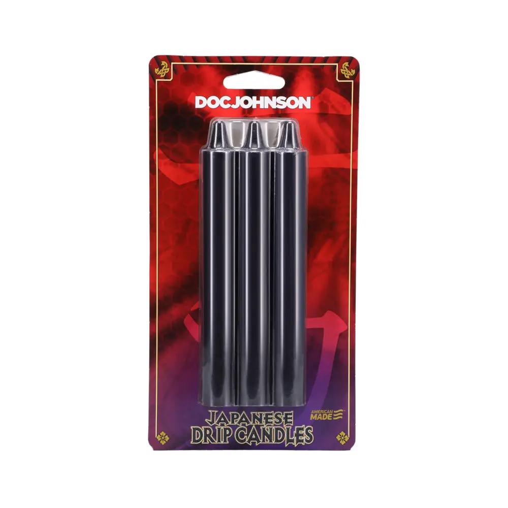 Japanese Drip Candles 3-Pack Black by Doc Johnson