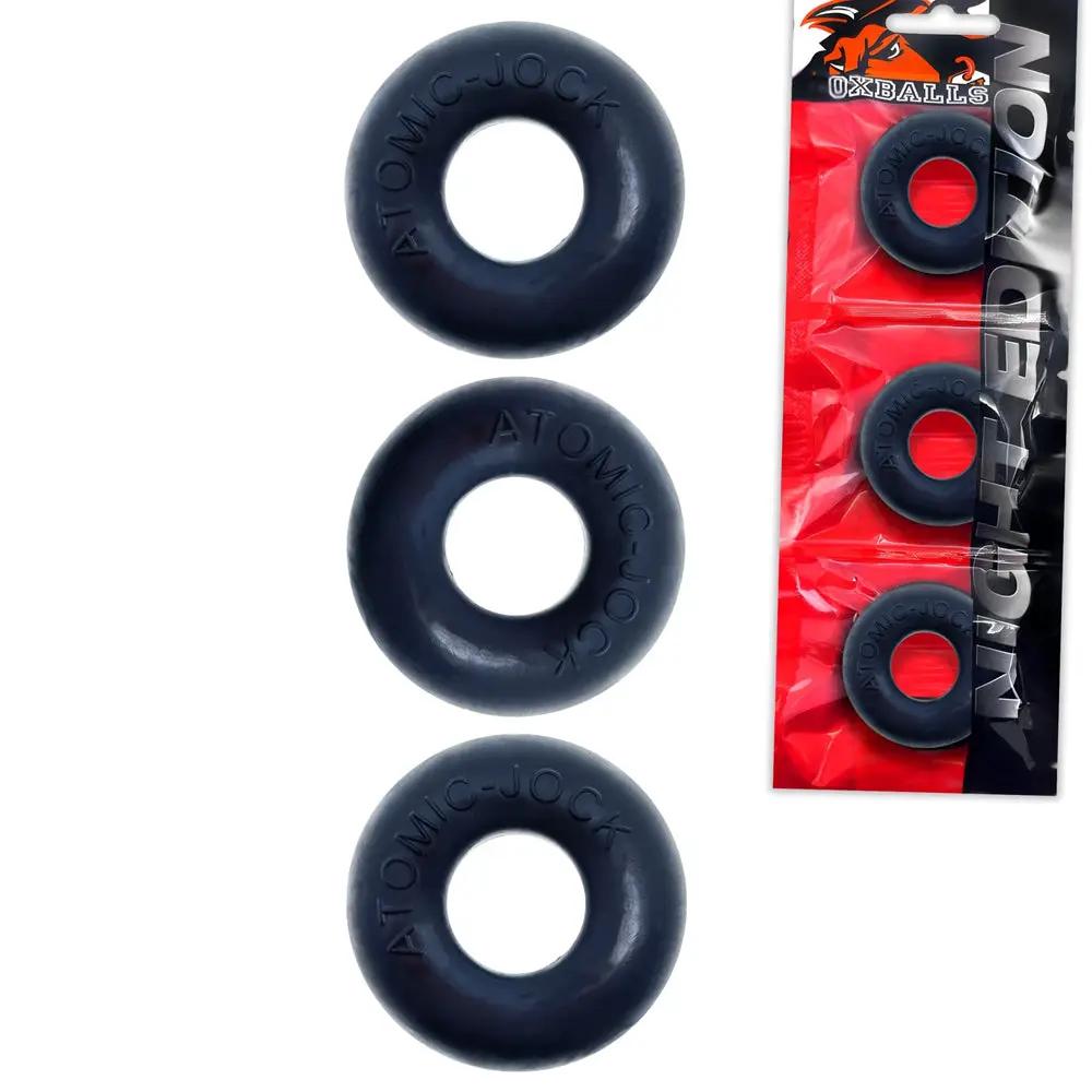 OxBalls Ringer Cockring 3-Pack Plus+Silicone Special Edition Night by Oxballs