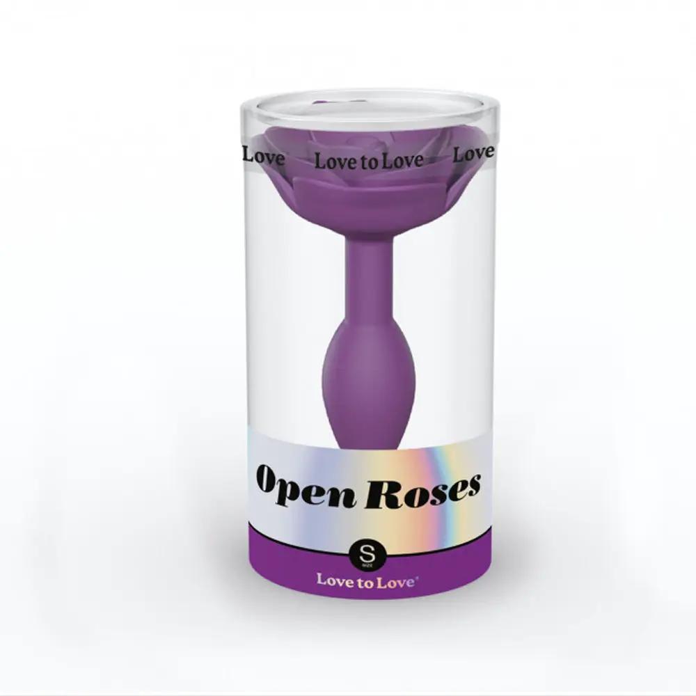 Love to Love Open Roses Silicone Anal Plug Purple Rain Small by Lovely Planet