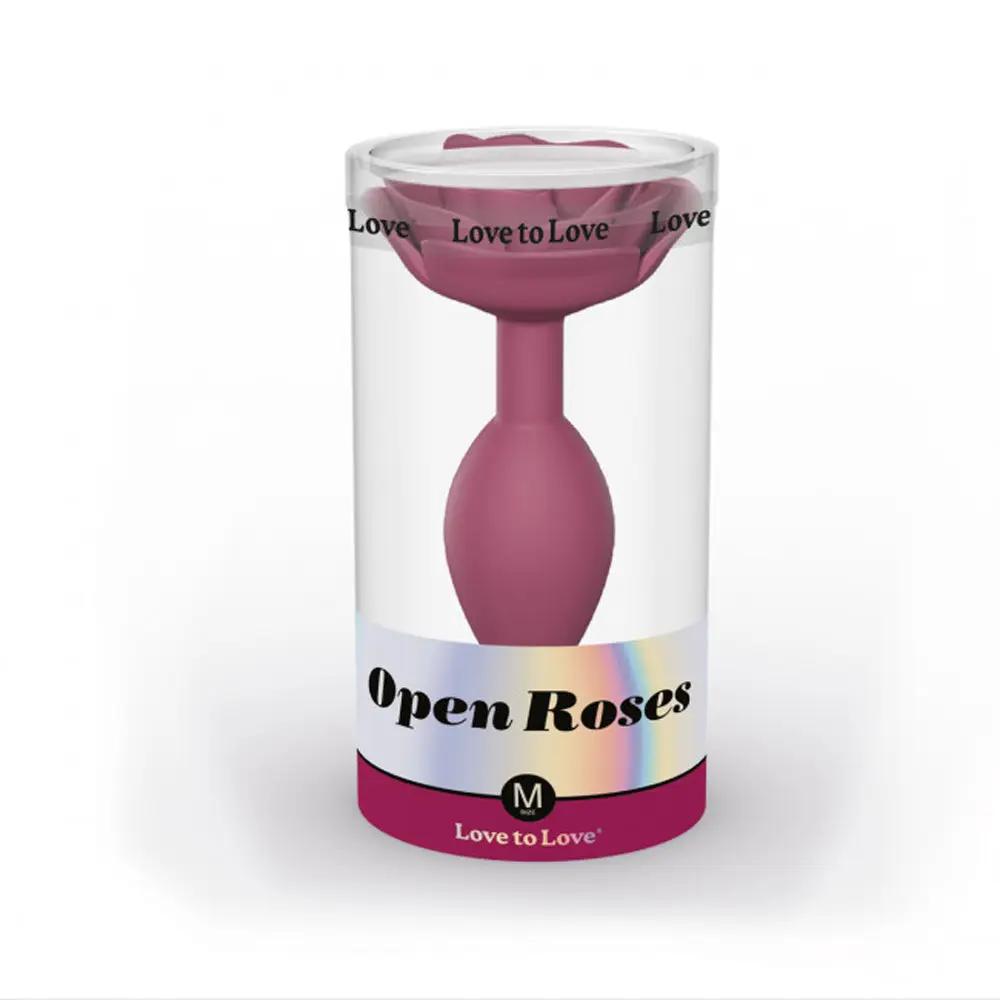 Love to Love Open Roses Silicone Anal Plug Plum Star Medium by Lovely Planet