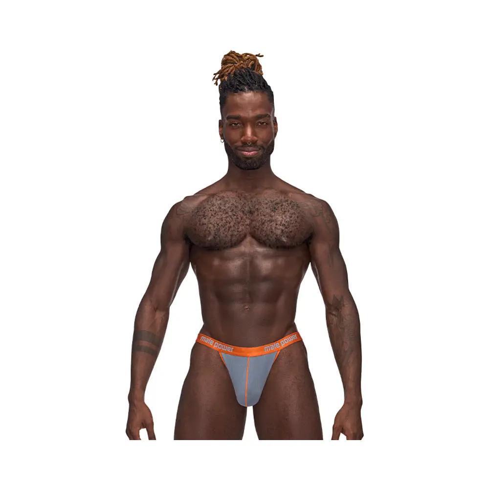 Male Power Casanova Uplift Thong Gray L/XL by Male Power