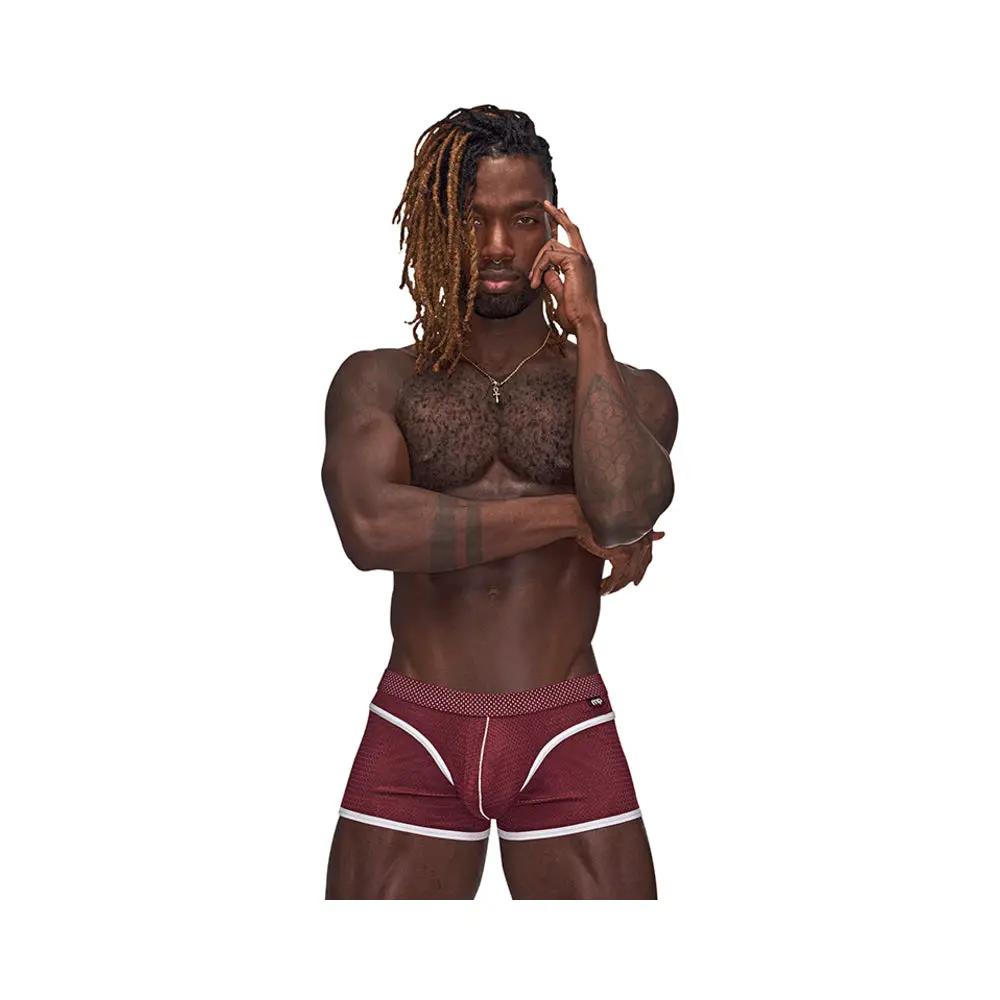 Male Power Sport Mesh Sport Mini Short Burgundy L by Male Power