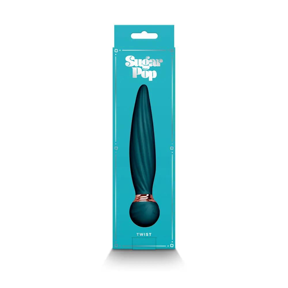 Sugar Pop Twist Gyrating Bendable Vibe Teal by NS Novelties