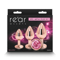 Rear Assets 3-Piece Metal Plug Kit Rose Gold/Pink by NS Novelties