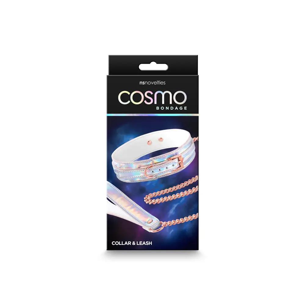 Cosmo Bondage Collar & Leash Rainbow by NS Novelties