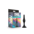 Anal Adventures Platinum Silicone Beginner Plug Medium Black by Blush