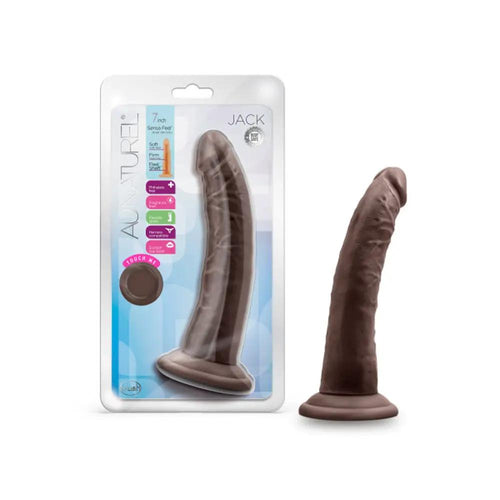 Au Naturel Jack 7 in. Posable Dual Density Dildo Brown by Blush