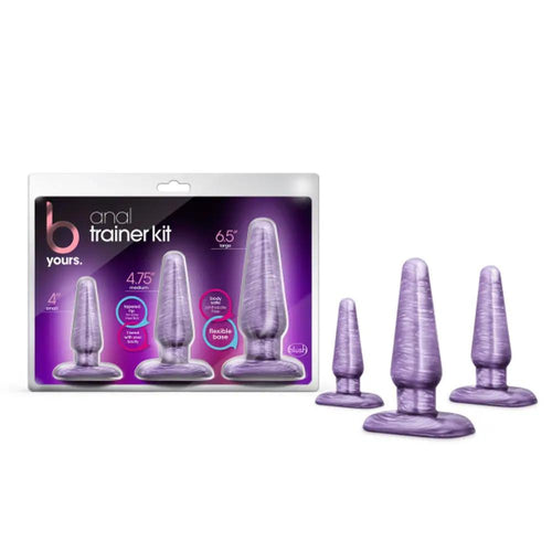 B Yours 3-Piece Anal Trainer Kit Purple Swirl by Blush