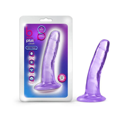 B Yours Plus Hard n' Happy 5 in. Dildo Purple by Blush