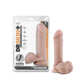 Dr. Skin Plus Realistic 8 in. Triple Density Posable Dildo with Balls Beige by Blush