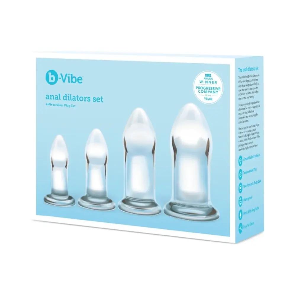 b-Vibe 4-Piece Anal Dilators Glass Plug Set by b-Vibe