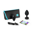 b-Vibe Vibrating Jewel Rechargeable Remote-Controlled Anal Plug with Gem Base Black Diamond XX-Large by b-Vibe