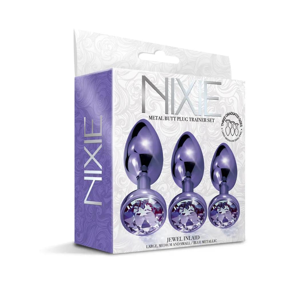 Nixie Metal Butt Plug Trainer Set 3-Piece Purple Metallic by Global Novelties