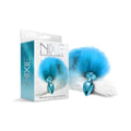 Nixie Metal Butt Plug With Ombre Tail Blue Metallic by Global Novelties