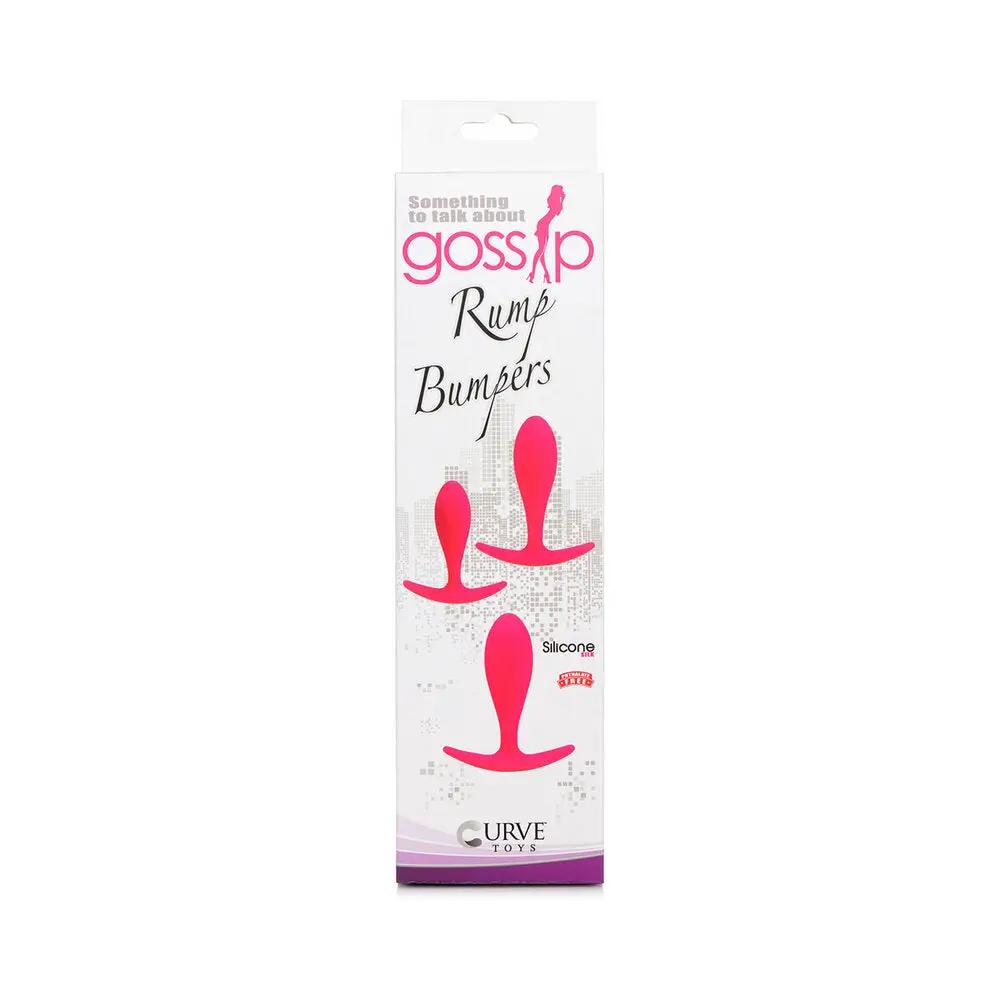 Curve Toys Gossip Rump Bumpers 3-Piece Silicone Anal Training Set Magenta by Curve Novelties