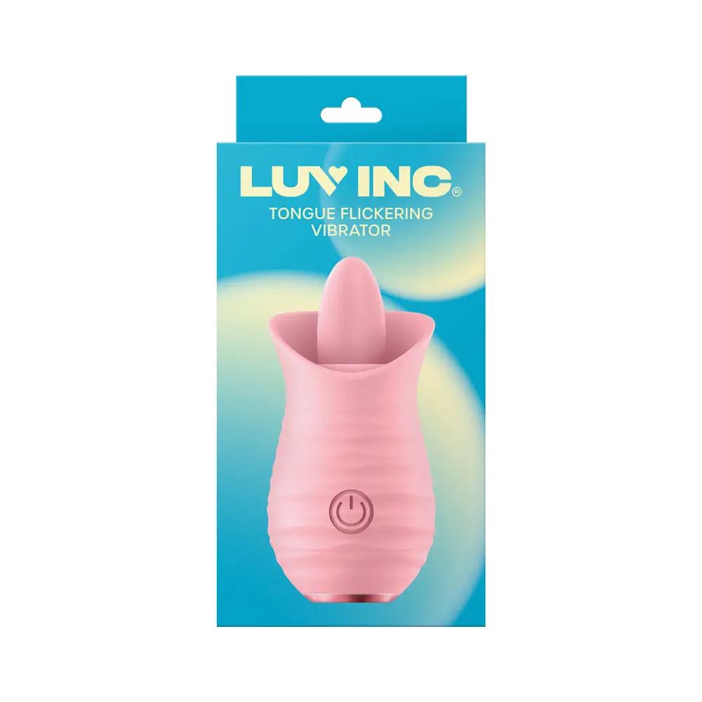 Luv Inc Tv08 Tongue Flickering Vibrator Rechargeable Silicone Clitoral Stimulator Pink by Luv Inc.