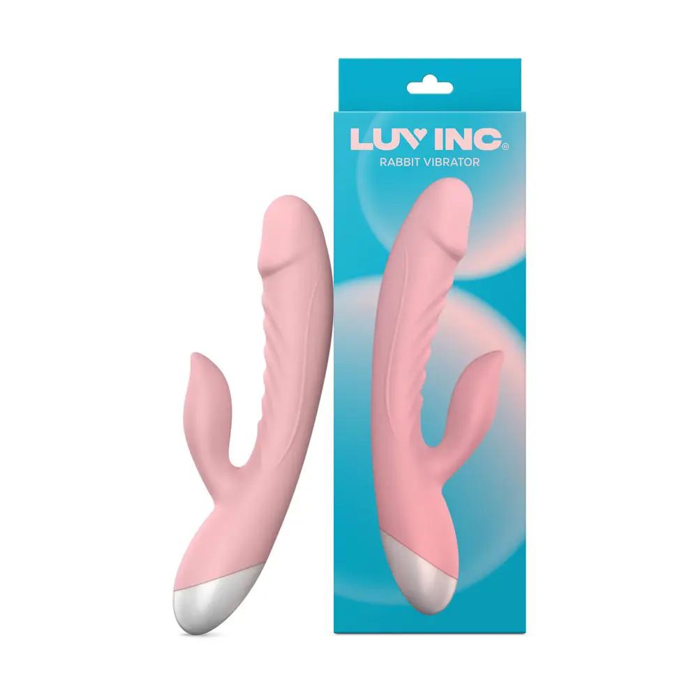 Luv Inc Rv20 Rabbit Vibrator Rechargeable Silicone Dual Stimulator Pink by Luv Inc.