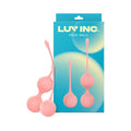 Luv Inc Kg88 Kegel Balls Ribbed Silicone 2-Piece Set Light Pink by Luv Inc.