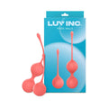 Luv Inc Kg88 Kegel Balls Ribbed Silicone 2-Piece Set Coral by Luv Inc.