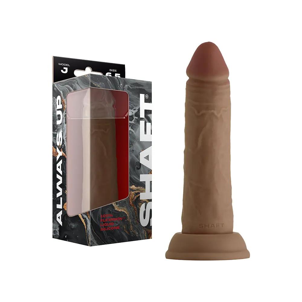 Shaft Model J: 6.5 in. Dual Density Silicone Dildo Oak by Shaft
