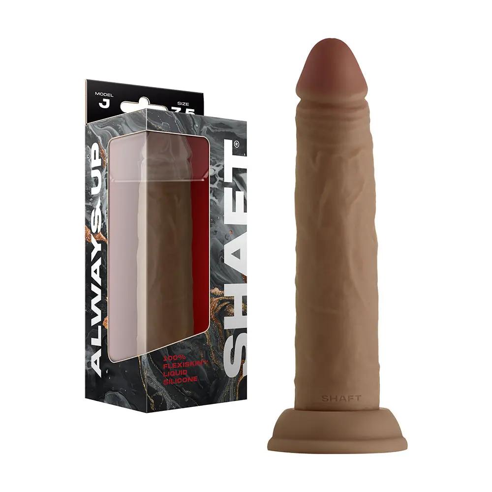 Shaft Model J: 7.5 in. Dual Density Silicone Dildo Oak by Shaft