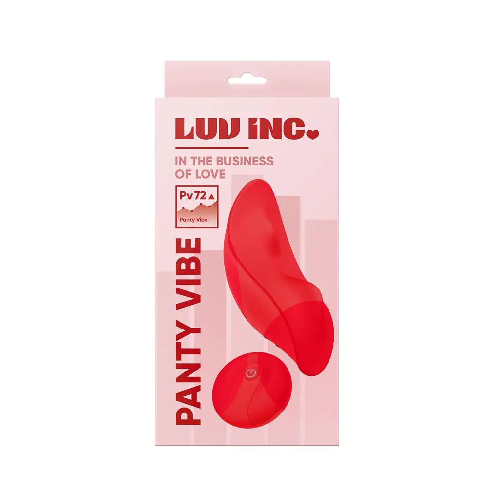Luv Inc Pv72 Panty Vibe Rechargeable Remote-Controlled Silicone Wearable Vibrator Red by Luv Inc.