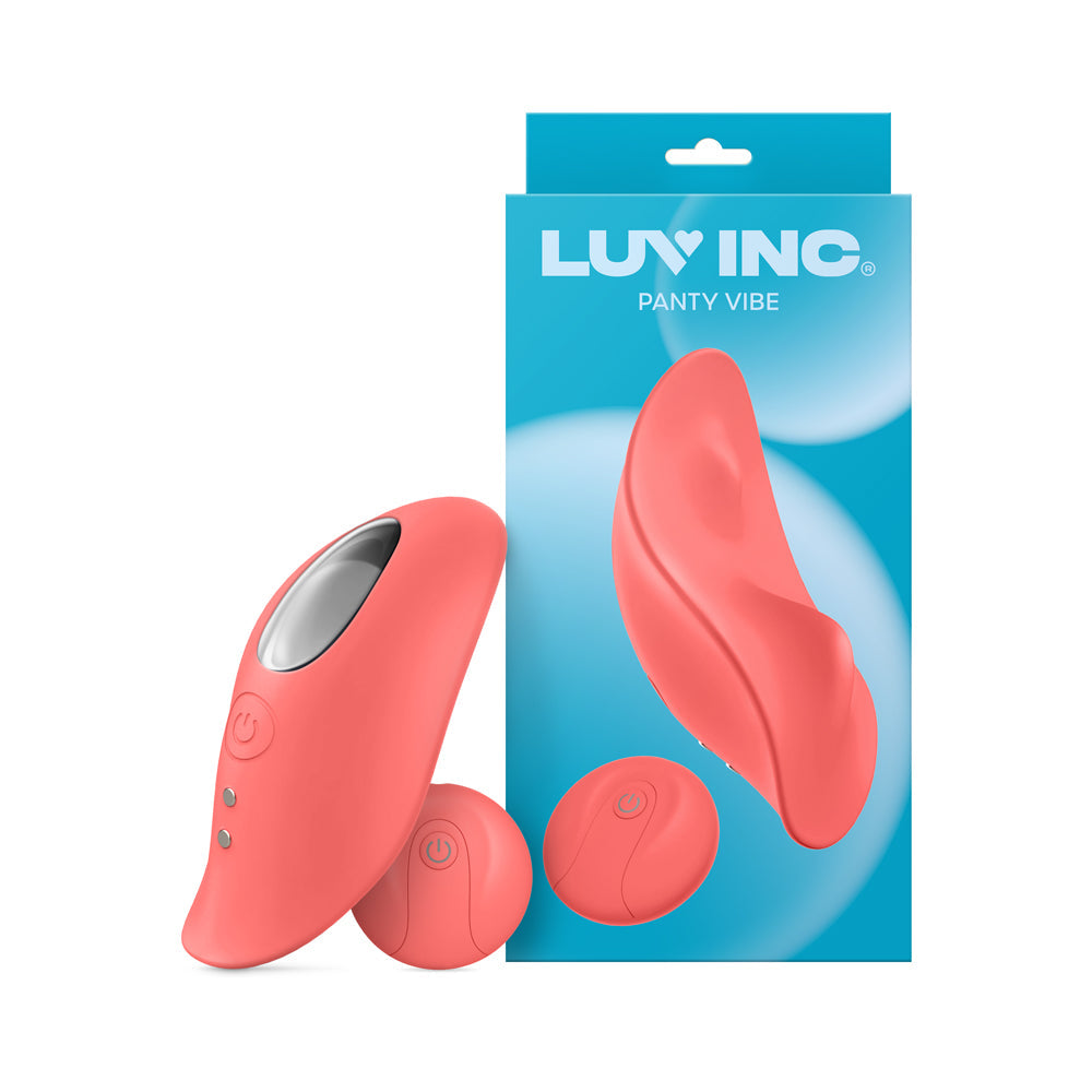 Luv Inc Pv72 Panty Vibe Rechargeable Remote-Controlled Silicone Wearable Vibrator Coral by Luv Inc.