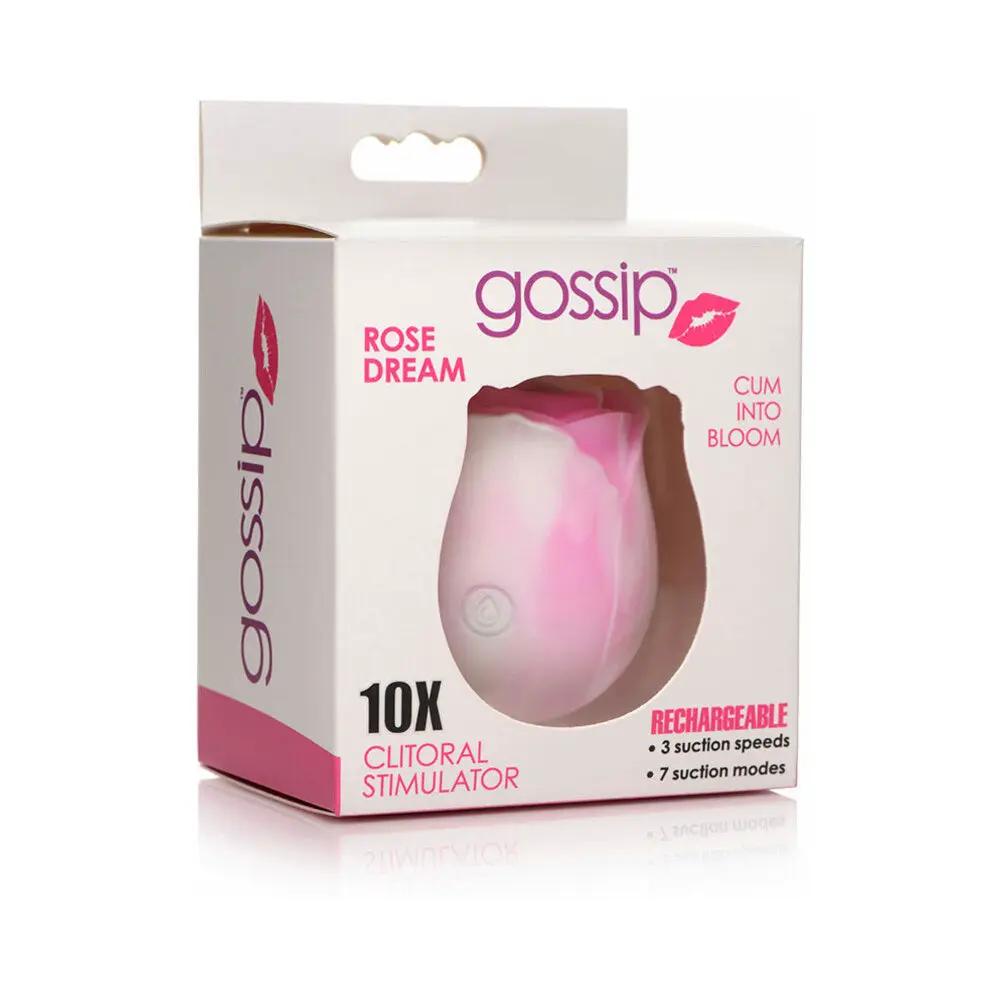 Curve Toys Gossip Cum Into Bloom Rechargeable Silicone Clitoral Stimulator Rose Dream Swirl by Curve Novelties