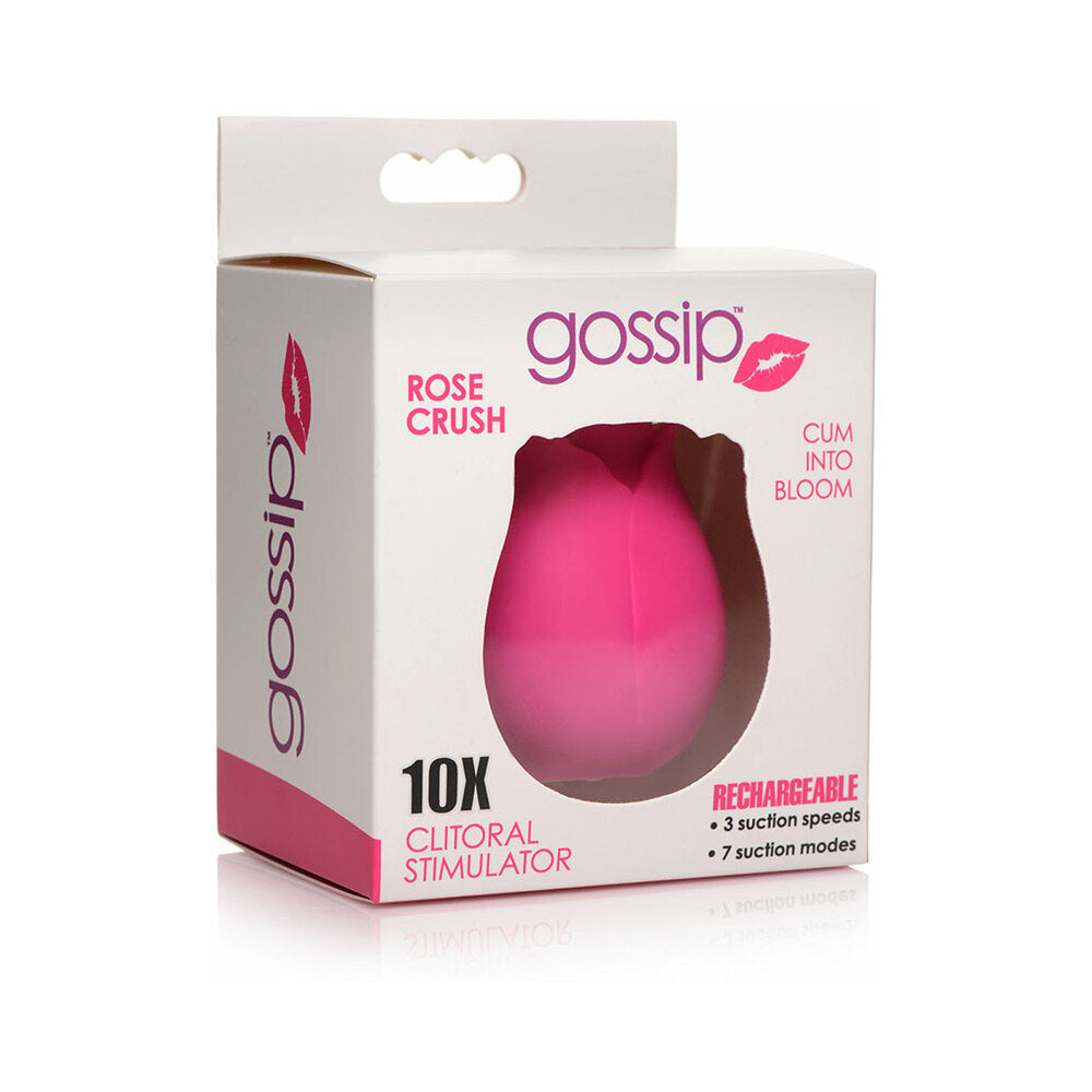Curve Toys Gossip Cum Into Bloom Rechargeable Silicone Clitoral Stimulator Rose Crush Magenta by Curve Novelties
