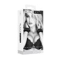 Ouch! Black & White Adjustable Velcro Wrist or Ankle Cuffs Black by Shots