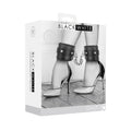 Ouch! Black & White Adjustable Plush Bonded Leather Ankle Cuffs Black by Shots