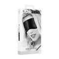 Ouch! Black & White Satin Eye Mask Blindfold Black by Shots