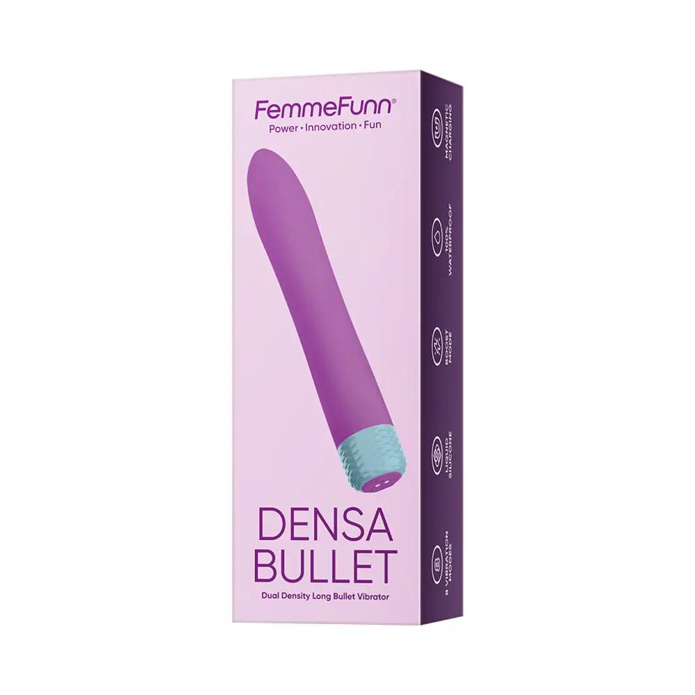 FemmeFunn Densa Bullet Rechargeable Dual Density Silicone Slimline Vibrator Purple by FemmeFunn