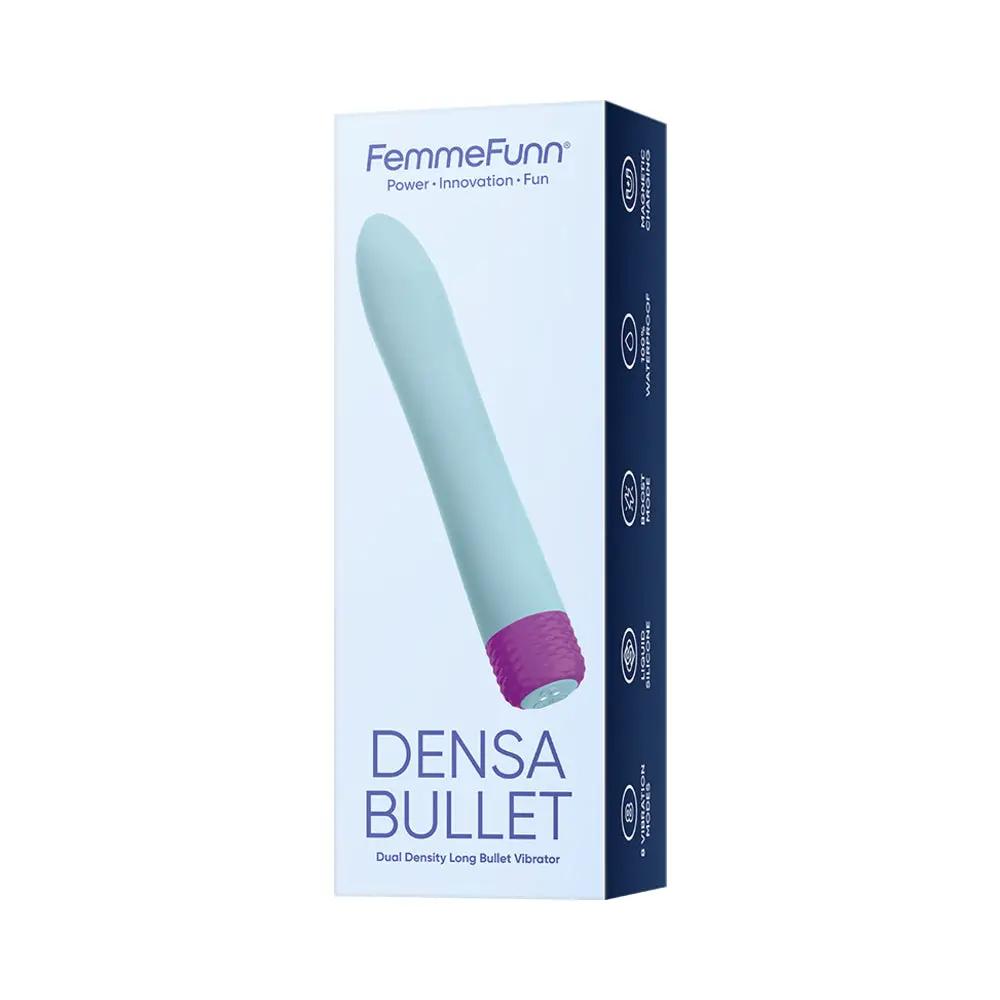 FemmeFunn Densa Bullet Rechargeable Dual Density Silicone Slimline Vibrator Light Blue by FemmeFunn